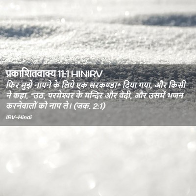 Picture 02 - प्रकाशितवाक्य 11:1 HINIRV - फिर मुझे नापने के - Bible Verse Picture