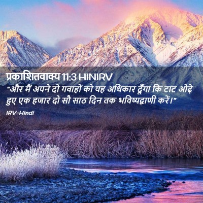 Picture 02 - प्रकाशितवाक्य 11:3 HINIRV - “और मैं अपने दो - Bible Verse Picture