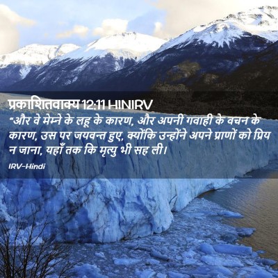 Picture 02 - प्रकाशितवाक्य 12:11 HINIRV - “और वे मेम्‍ने के - Bible Verse Picture