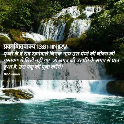 Picture 02 - प्रकाशितवाक्य 13:8 HINIRV - पृथ्वी के वे सब - Bible Verse Picture