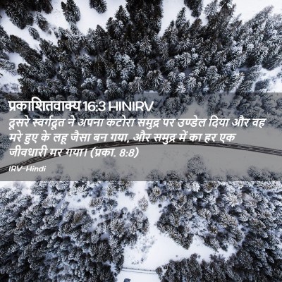 Picture 02 - प्रकाशितवाक्य 16:3 HINIRV - दूसरे स्वर्गदूत - Bible Verse Picture