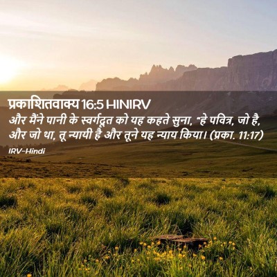 Picture 02 - प्रकाशितवाक्य 16:5 HINIRV - और मैंने पानी के - Bible Verse Picture