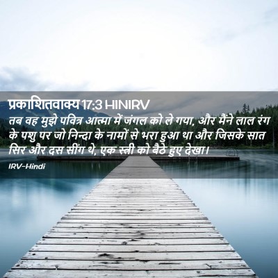 Picture 02 - प्रकाशितवाक्य 17:3 HINIRV - तब वह मुझे पवित्र - Bible Verse Picture