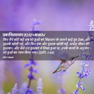 Picture 02 - प्रकाशितवाक्य 20:12 HINIRV - फिर मैंने छोटे - Bible Verse Picture
