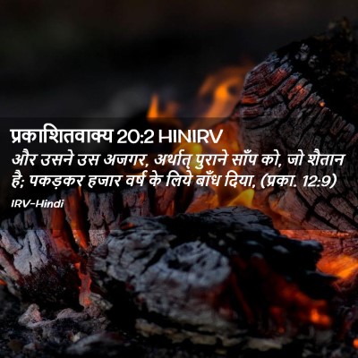 Picture 02 - प्रकाशितवाक्य 20:2 HINIRV - और उसने उस अजगर, - Bible Verse Picture
