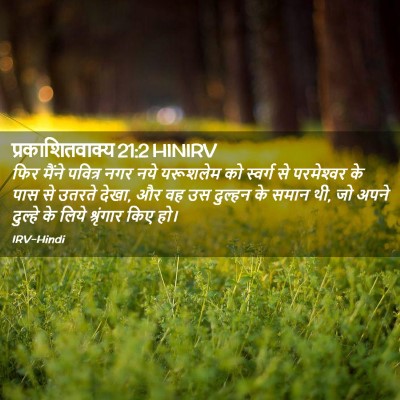 Picture 02 - प्रकाशितवाक्य 21:2 HINIRV - फिर मैंने पवित्र - Bible Verse Picture