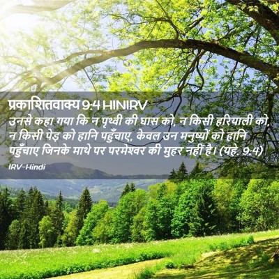 Picture 02 - प्रकाशितवाक्य 9:4 HINIRV - उनसे कहा गया कि न - Bible Verse Picture