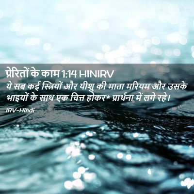 Picture 02 - प्रेरितों के काम 1:14 HINIRV - ये सब कई स्त्रियों - Bible Verse Picture