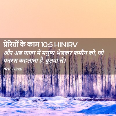 Picture 02 - प्रेरितों के काम 10:5 HINIRV - और अब याफा में - Bible Verse Picture