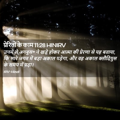Picture 02 - प्रेरितों के काम 11:28 HINIRV - उनमें से अगबुस* ने - Bible Verse Picture