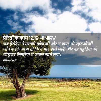 Picture 02 - प्रेरितों के काम 12:19 HINIRV - जब हेरोदेस ने उसकी - Bible Verse Picture