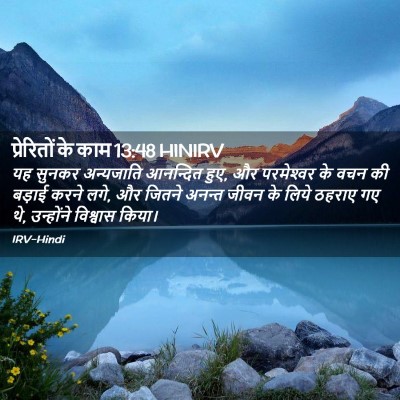 Picture 02 - प्रेरितों के काम 13:48 HINIRV - यह सुनकर अन्यजाति - Bible Verse Picture