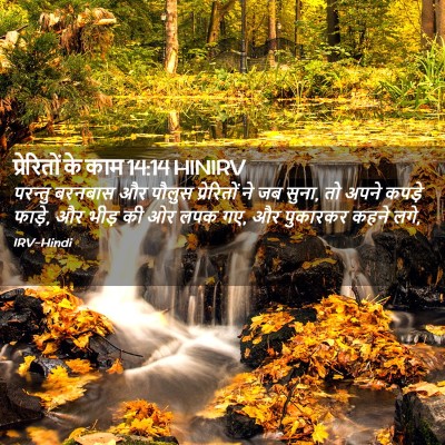 Picture 02 - प्रेरितों के काम 14:14 HINIRV - परन्तु बरनबास और - Bible Verse Picture