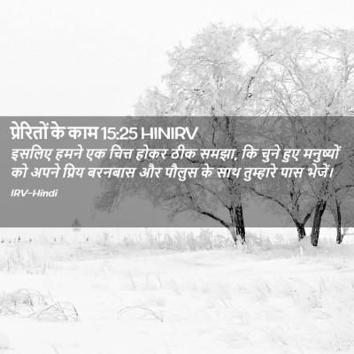 Picture 02 - प्रेरितों के काम 15:25 HINIRV - इसलिए हमने एक - Bible Verse Picture