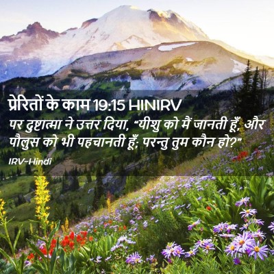 Picture 02 - प्रेरितों के काम 19:15 HINIRV - पर दुष्टात्मा ने - Bible Verse Picture