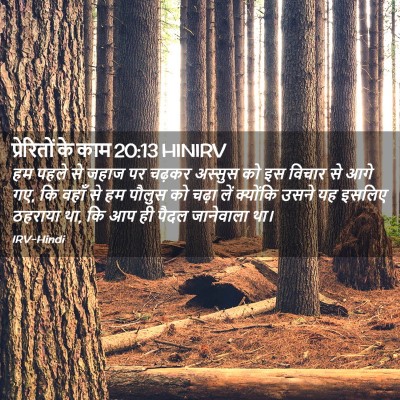Picture 02 - प्रेरितों के काम 20:13 HINIRV - हम पहले से जहाज पर - Bible Verse Picture