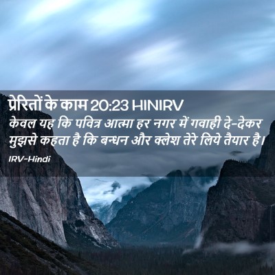 Picture 02 - प्रेरितों के काम 20:23 HINIRV - केवल यह कि पवित्र - Bible Verse Picture