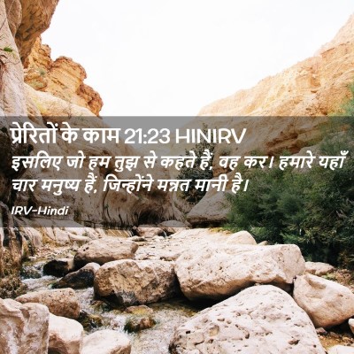 Picture 02 - प्रेरितों के काम 21:23 HINIRV - इसलिए जो हम तुझ से - Bible Verse Picture