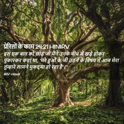 Picture 02 - प्रेरितों के काम 24:21 HINIRV - इस एक बात को छोड़ - Bible Verse Picture