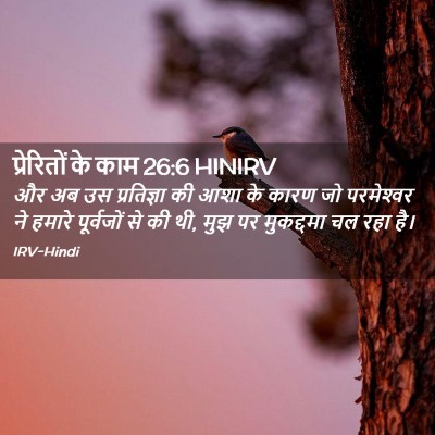 Picture 02 - प्रेरितों के काम 26:6 HINIRV - और अब उस प्रतिज्ञा - Bible Verse Picture