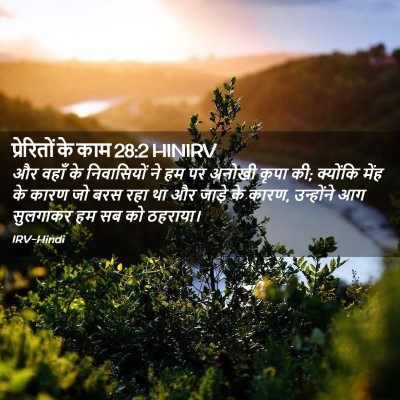 Picture 02 - प्रेरितों के काम 28:2 HINIRV - और वहाँ के - Bible Verse Picture