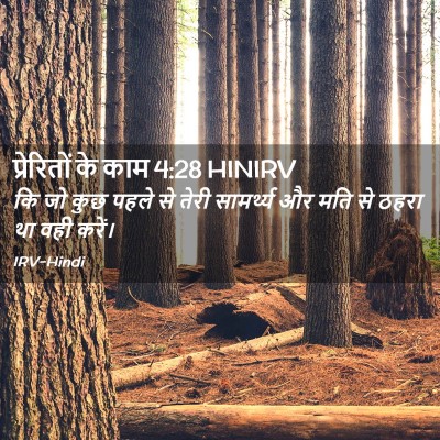 Picture 02 - प्रेरितों के काम 4:28 HINIRV - कि जो कुछ पहले से - Bible Verse Picture