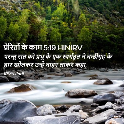 Picture 02 - प्रेरितों के काम 5:19 HINIRV - परन्तु रात को - Bible Verse Picture