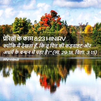 Picture 02 - प्रेरितों के काम 8:23 HINIRV - क्योंकि मैं देखता - Bible Verse Picture