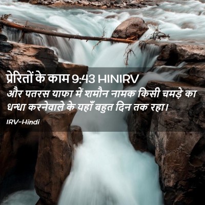 Picture 02 - प्रेरितों के काम 9:43 HINIRV - और पतरस याफा में - Bible Verse Picture