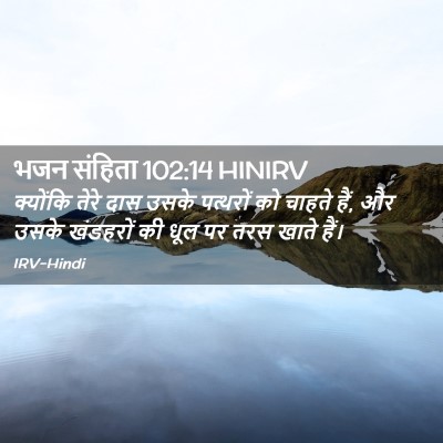 Picture 02 - भजन संहिता 102:14 HINIRV - क्योंकि तेरे दास - Bible Verse Picture