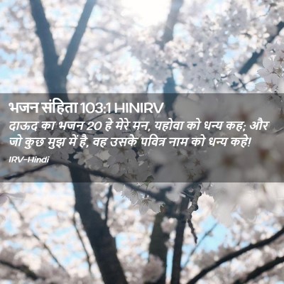 Picture 02 - भजन संहिता 103:1 HINIRV - दाऊद का भजन 20 हे - Bible Verse Picture
