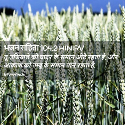 Picture 02 - भजन संहिता 104:2 HINIRV - तू उजियाले को चादर - Bible Verse Picture