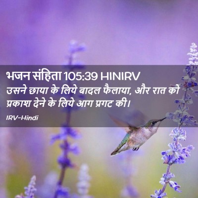 Picture 02 - भजन संहिता 105:39 HINIRV - उसने छाया के लिये - Bible Verse Picture