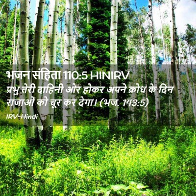 Picture 02 - भजन संहिता 110:5 HINIRV - प्रभु तेरी दाहिनी - Bible Verse Picture