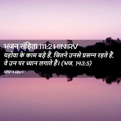 Picture 02 - भजन संहिता 111:2 HINIRV - यहोवा के काम बड़े - Bible Verse Picture