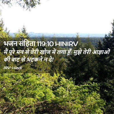 Picture 02 - भजन संहिता 119:10 HINIRV - मैं पूरे मन से तेरी - Bible Verse Picture