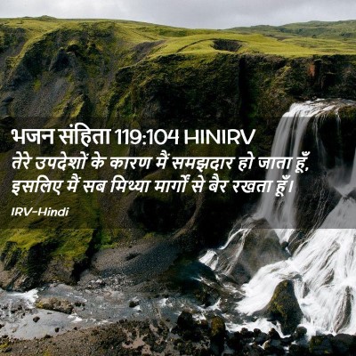 Picture 02 - भजन संहिता 119:104 HINIRV - तेरे उपदेशों के - Bible Verse Picture
