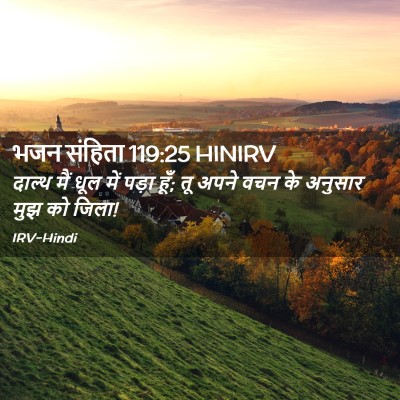 Picture 02 - भजन संहिता 119:25 HINIRV - दाल्थ मैं धूल में - Bible Verse Picture