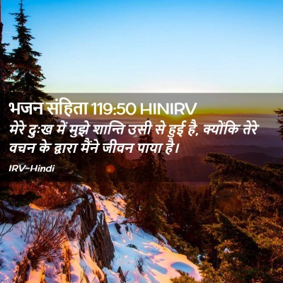 Picture 02 - भजन संहिता 119:50 HINIRV - मेरे दुःख में मुझे - Bible Verse Picture