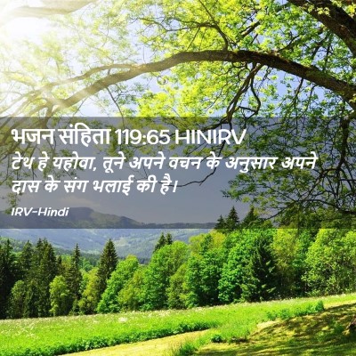 Picture 02 - भजन संहिता 119:65 HINIRV - टेथ हे यहोवा, तूने - Bible Verse Picture