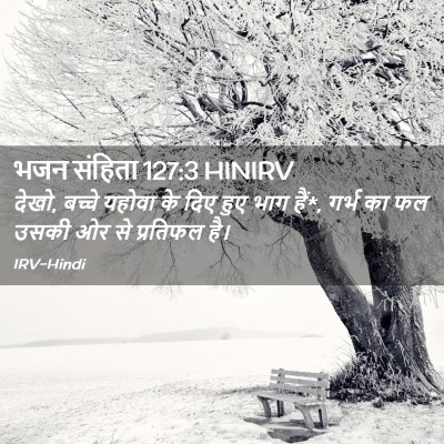 Picture 02 - भजन संहिता 127:3 HINIRV - देखो, बच्चे यहोवा - Bible Verse Picture