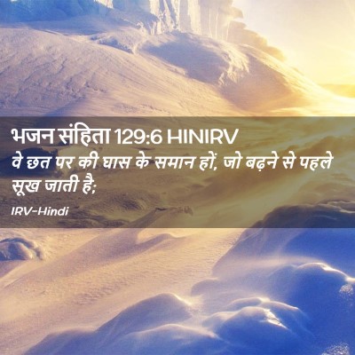 Picture 02 - भजन संहिता 129:6 HINIRV - वे छत पर की घास के - Bible Verse Picture