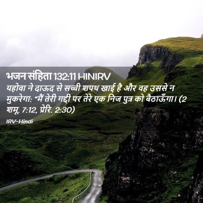 Picture 02 - भजन संहिता 132:11 HINIRV - यहोवा ने दाऊद से - Bible Verse Picture