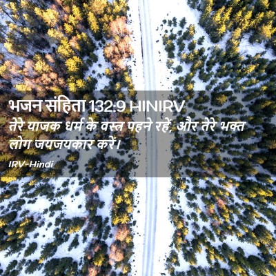 Picture 02 - भजन संहिता 132:9 HINIRV - तेरे याजक धर्म के - Bible Verse Picture