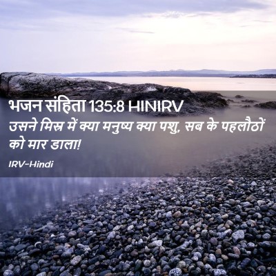 Picture 02 - भजन संहिता 135:8 HINIRV - उसने मिस्र में - Bible Verse Picture