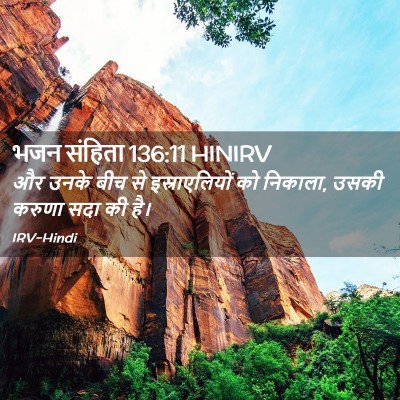 Picture 02 - भजन संहिता 136:11 HINIRV - और उनके बीच से - Bible Verse Picture