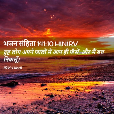 Picture 02 - भजन संहिता 141:10 HINIRV - दुष्ट लोग अपने - Bible Verse Picture