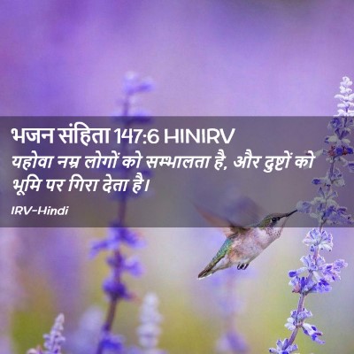 Picture 02 - भजन संहिता 147:6 HINIRV - यहोवा नम्र लोगों - Bible Verse Picture
