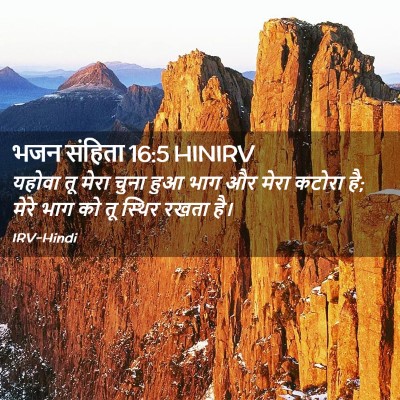 Picture 02 - भजन संहिता 16:5 HINIRV - यहोवा तू मेरा चुना - Bible Verse Picture
