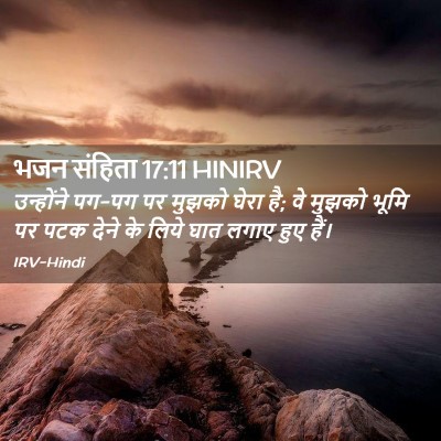 Picture 02 - भजन संहिता 17:11 HINIRV - उन्होंने पग-पग पर - Bible Verse Picture